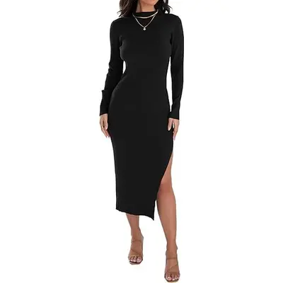 knit lace mock neck dress skims Knit Lace Mock Neck Dress Skims
