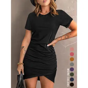 Women's Elegant All-match Solid Color Dress Short Skirt