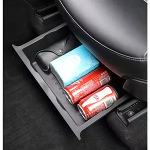 Durable Abs Under Seat Storage Box, Front and Rear Seat Storage, Hidden Tray, Space Saving Car Organizer, Model Y Version, Car Organization Supplies, Car Storage Organizers