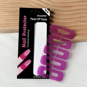 10pcs/set U-Shaped Nail Polish Protectors, Odorless Latex Nail Guards, Flexible Nail Shields, Easy to Peel, Non-Slip Texture, Ideal for Beginners