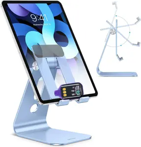 Bouutiq All-Metal Cell Phone Stand 360° Rotatable & Height Adjustable - 25KG Super Load-Bearing, Foldable Desk Stand for Phone, Compatible with iPhone 17/16/15/14