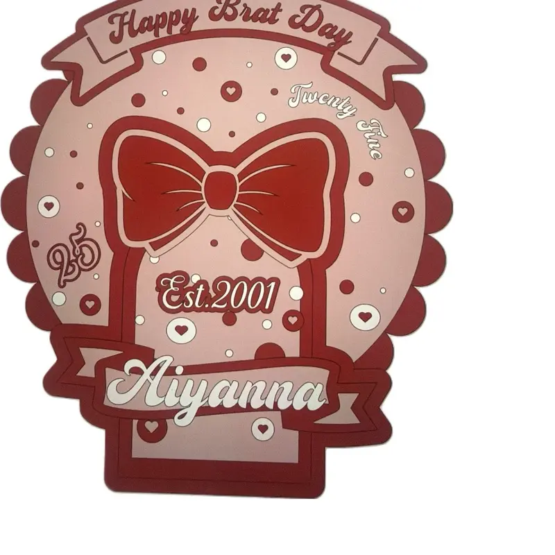 Custom Cake Topper for Fresh Cakes, Flowers ,cupcakes Personalized Decor Accessory for Special Occasions