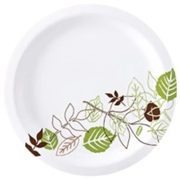 Dixie DIX330 Sturdy Heavyweight White Disposable Plates, 10.25 in, Soak-Proof, Microwave-Safe, Food-Safe for Home & Party Disposable Tableware Supplies