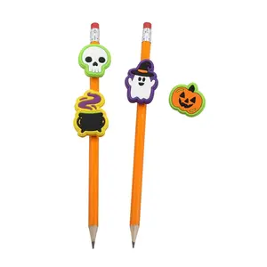 1" – 1 1/2" Bulk 48 Pc. Halloween Themed Rubber Pencil Charms Assortment