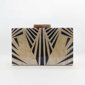 Evening Bag Retro European and American Zebra Pattern Trendy Acrylic Single Shoulder Chain Bag for Women Daily Outing Travel Play Date Party Small Bag