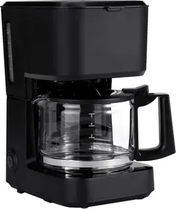 5 Cup Drip Coffee Maker with Glass Carafe Auto Shut Off Compact Coffee Machine with Pause Function Removable Filter Basket for Home Kitchen