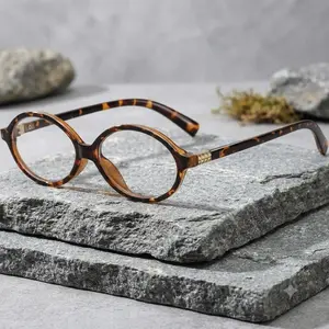 Vintage 90s Oval Blue Light Blocking Glasses, Unisex Retro Oval Frame Eyewear for Women & Men, Zero Power Blue Light Glasses for Computer & Screen Use