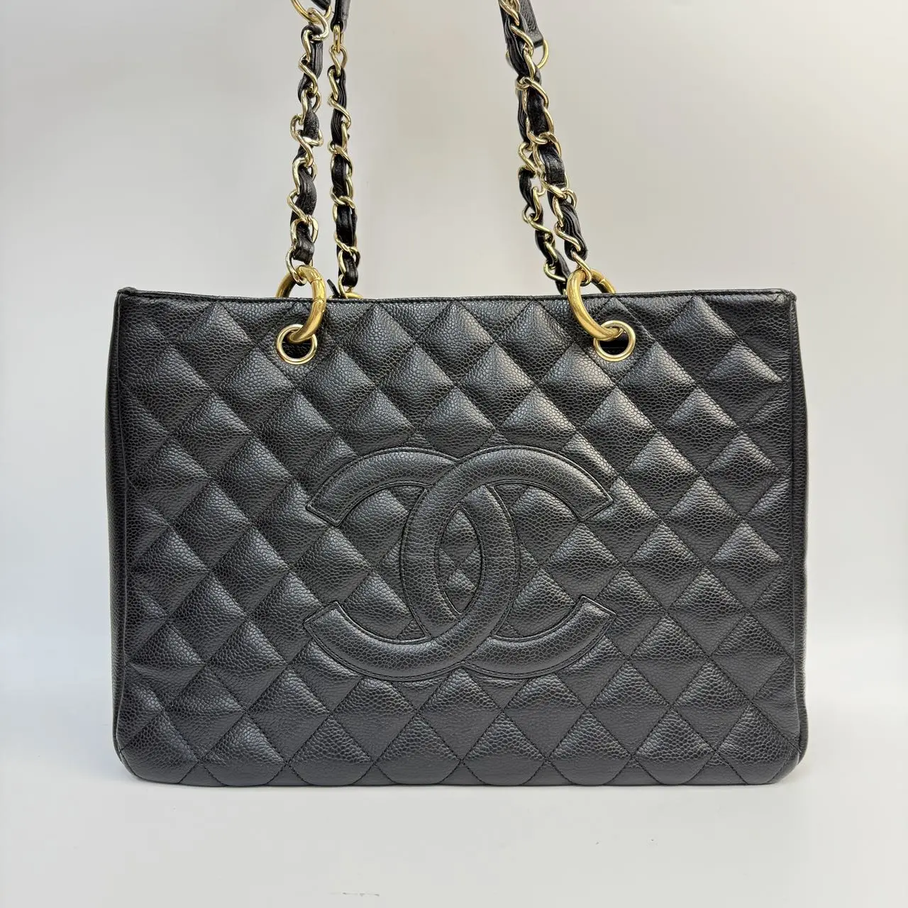 Pre-owned CHANEL caviar pressed cowhide Tote Bags TH GST 【The Vault】
