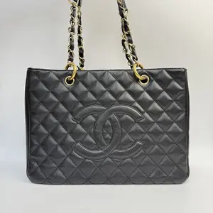 Pre-owned CHANEL caviar pressed cowhide Tote Bags TH GST 【BF 12Z】