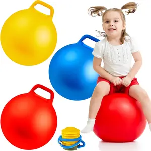 18 Inch Bounce Ball Large Jumping Ball with Handle Kangaroo Ball, Safe Eco-Friendly Outdoor Toy for Boys Girls, Party Gift for Kids