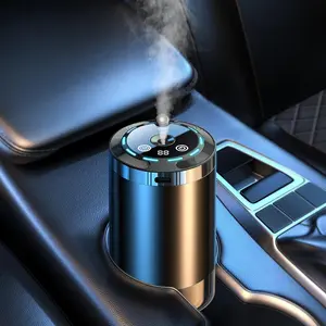 Smart Car Air Fresheners, Essential Oil Car Diffuser with 50ml Perfume and Starry Sky Projection, 5 Mode Adjustable Rechargeable Aroma Diffuser, for Home Office Driving (Cologne)