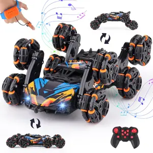 Rc Stunt Car Toy ,Remote Control Excavator ,Gesture Sensing Remote Control Cars with Lights and Spray ,The perfect gift for Adults Kids Boys and Girls