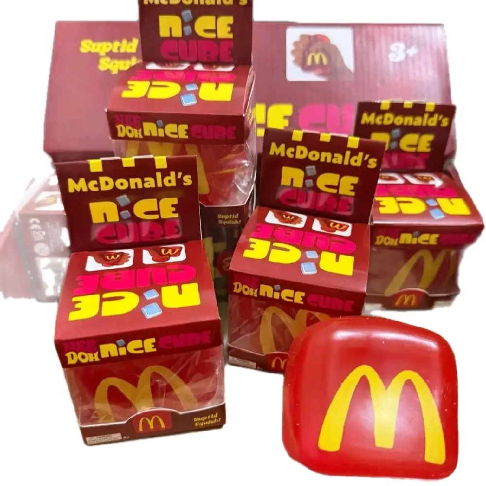 Mc D's Inspired Red/ Yellow Cube Squishy