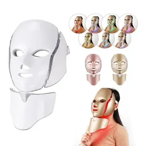 LED 7 Color Facial Skincare Mask, Neck Face Light Therapy, 7 Modes LED Mask Light Therapy Home Skin Care, Beauty Treatment Device, Face Lifting Device, Facial Beauty Instrument