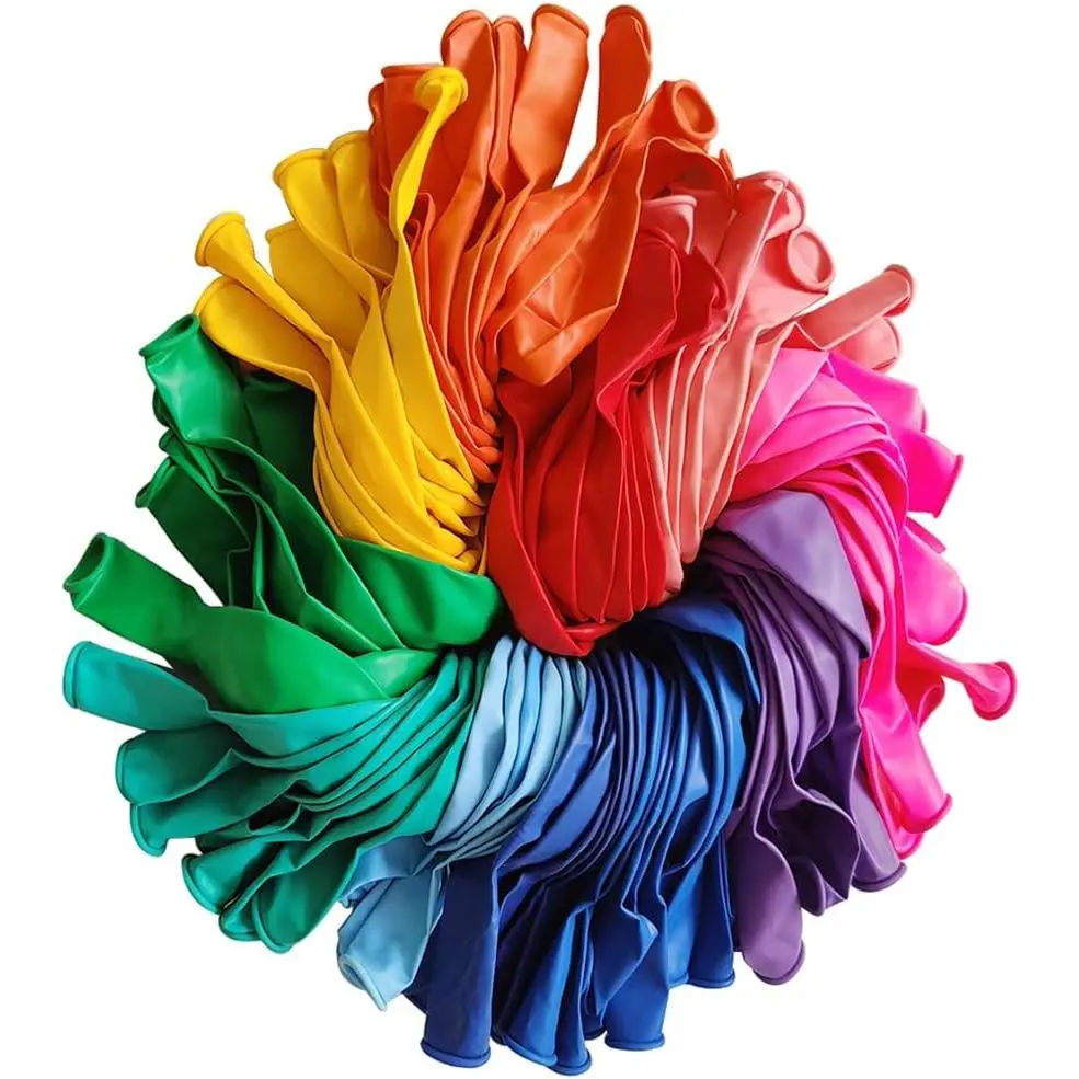 100 count Latex Balloons, 12inch Multicolor to Celebrate Latex Balloons,  Thick Balloons for Birthday/Party/Christmas/Wedding and Holidays
