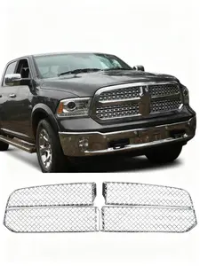 Honeycomb Style Grille Overlay For 2013-2018 Dodge Ram 1500 Chrome