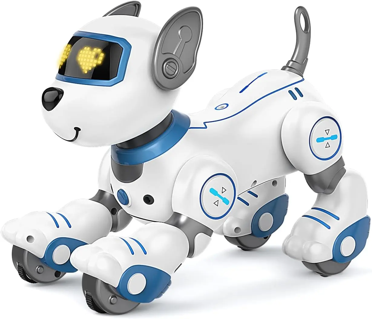 Remote Control Interactive Robot Puppy for Kids Ages 3-12, Touch & Follow Function, Programmable Tricks, Walking and Dancing Robotic Dog Toy, Birthday Gift for Boys and Girls