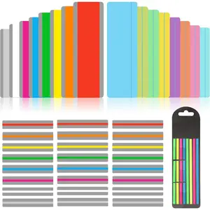 48-Piece Guided Reading Strips - 3-Style Highlighter Strips & 8-Colored Reading Overlays with Transparent Highlighter Stick Tabs & Bookmark for Dyslexia