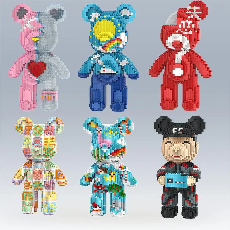 Bear Model Building Blocks Toy, 3680pcs/set DIY Bear Model Building Blocks Toy, Creative Toy, Decompression Toy, Birthday Gift, Building Block Sets, Model Building Kits