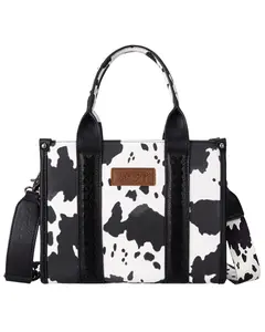 Wrangler Women's Cow Print Concealed Carry Crossbody Tote - Wg133-8120S Bk