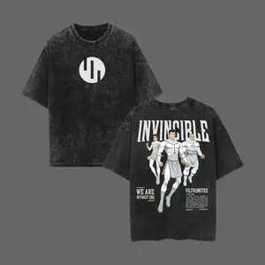 Invincible Viltrumites T-Shirt - Omni-Man, Conquest & Anissa Graphic Tee - Acid Wash Heavyweight Oversized Streetwear - We Are Without End Anime Shirt