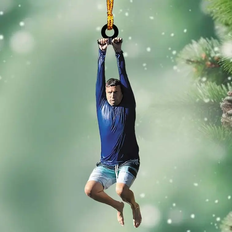 Tim Robinson Zipline Ornament, Tim Robinson hot dog, Are you sure about that, I Think You Should Leave, ITYSL, Double Sided Acrylic Ornament, Holiday Decoration Hanging Ornaments, Christmas Tree Decorations - scs15383