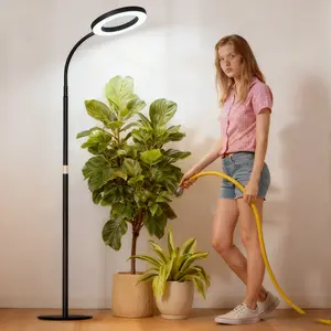 Indoor Plant Growth Light, Grow Lights, Full Spectrum Plant Lamp with Base, Auto Timer 3/9/12 Hours, Adjustable Brightness 10 Levels, Height 20-68 Inches