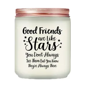 Good Friends are Like Stars Gifts - Candles Gifts for Friend - Christmas, Birthday, Friendship Gift for Friends Female - Best Friend Gift for Women - Lavender Scented Aroma Candle