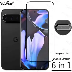 Full Cover Tempered Glass For Google Pixel 9 Pro Screen Protector Pixel 6 7 8 9 Pro XL Camera Glass For Google Pixel 9 Pro Glass