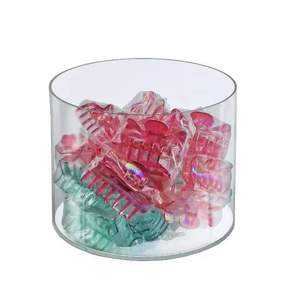Azar Displays Clear Acrylic Cylinder, Plastic Round Container and Riser, 8"W x 8"H