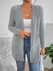 Elegant Fashion Trendy Knitwear Cardigan, Soft Fleece Lined Design, Perfect for Daily Wear & Office Use, Versatile Stylish Outerwear