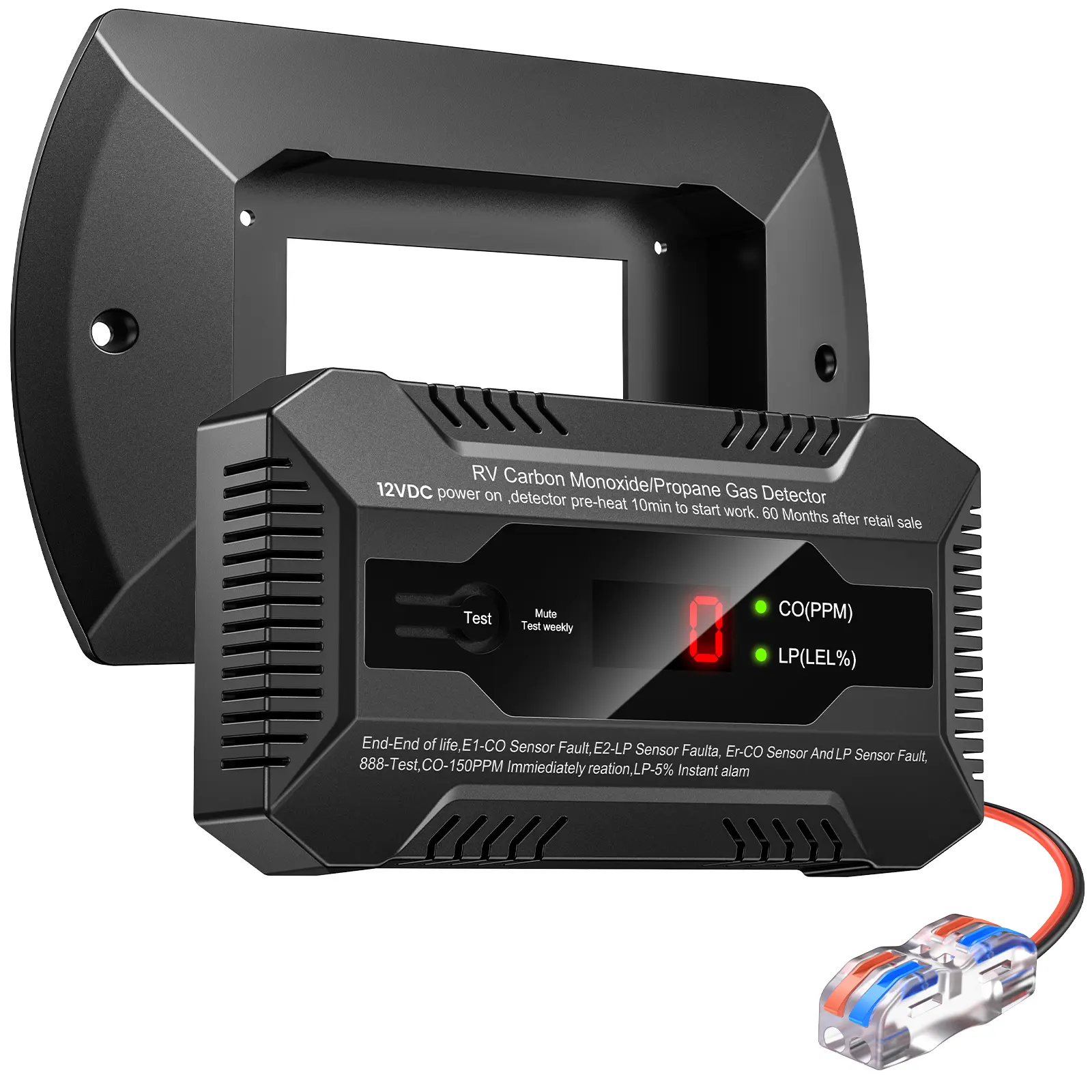 YoungSa RV Propane Gas Portable Detector, 2 in 1 Dual LP Gas Alarm with Separate LED Indicator Light, 85dB Loud Alarm for Motorhome Travel Trailer, Motor Coach, Truck Camper