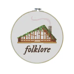 Folklore Cabin Premium Cross Stitch Kit - EVERYTHING INCLUDED | Eras Tour Memorabilia |