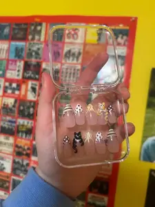 Cat Hip Press On False Nails, Beauty & Personal Care Nail Art Decoration Accessories