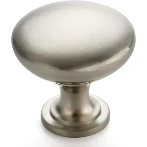 30 Pack Brushed Nickel Round Zinc Cabinet Knobs for Kitchen Bathroom Closet Dresser Cabinets