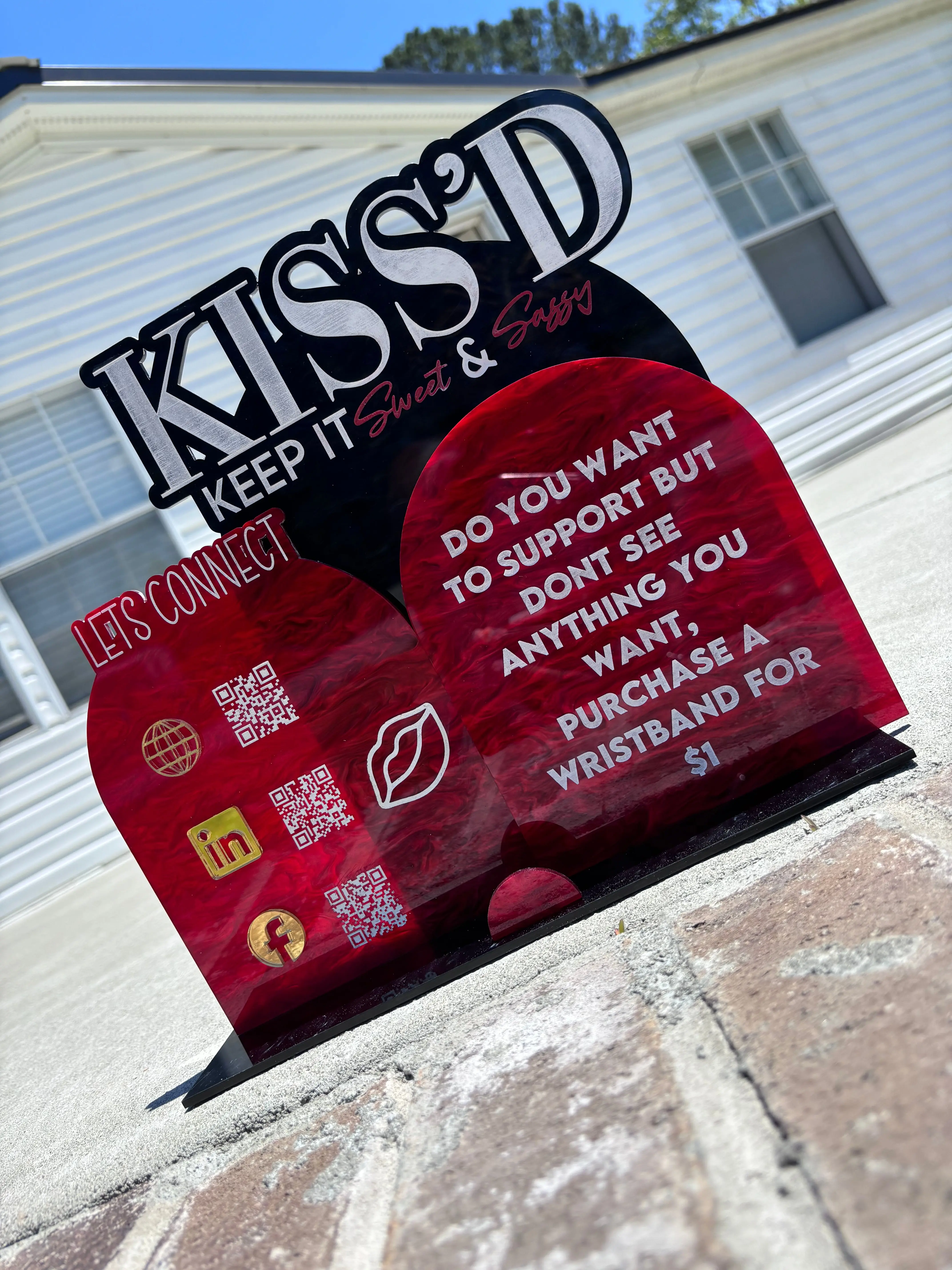 Acrylic Payment Sign