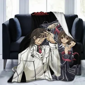 Vampire Knight Blanket Anime Lightweight Microfiber Flannel Throw Blankets Bedroom Sofa Air Conditioning Blanket (80"x60")