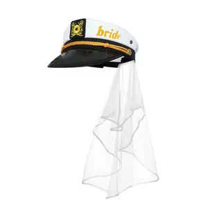 Captain Costume Hat Adjustable Cap Navy Marine Admiral for Men Women