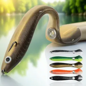 High Elastic Silicone Swimbait Lure - Anti-Tear Treble Hook, Anti-Tangle Design - 10cm 6g for Bass/Pike, Freshwater/Saltwater - Sensitive Tail, Long Casting, Durable Soft Material, Strong Bite Attraction