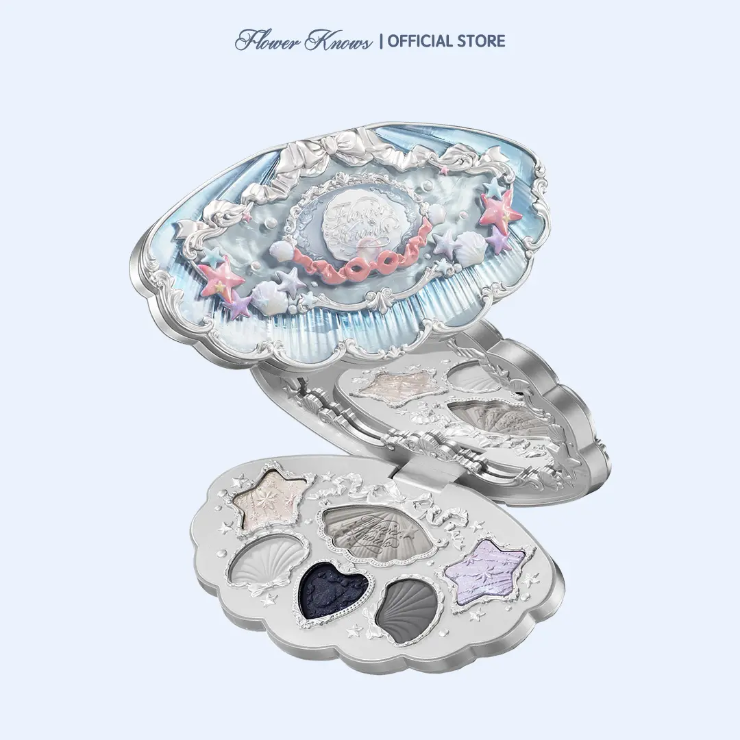 Flower Knows Shell's Jewel Collection 6-Color Makeup Palette, Cosmetic, Shimer, Matte, Longlasting, High Pigment, #summerwins, #DealsForYouDays