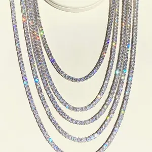 CZ Tennis Chain 5mm Stainless Steel - Durable, Hypoallergenic, Long-Lasting, Available in Various Lengths unisex necklace