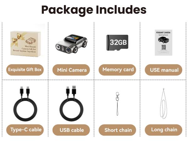 Mini Digital Camera & Keychain Camera - Mini Retro Camera Combo! Vintage Tiny Camera with Lanyard, 1080P HD, Portable Pocket Camera for Travel, Best Gift for Kids & Adults