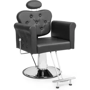 OmySalon All Purpose Salon Chair with Reclining Back & Tufted Button, Stylist Chairs for Salon, Barber Chair Heavy Duty Hair Chair for Braiding Makeup Threading Waxing