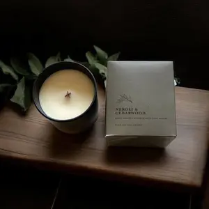 Neroli & Cedarwood l Gold Lid Candle & Boutique Box
