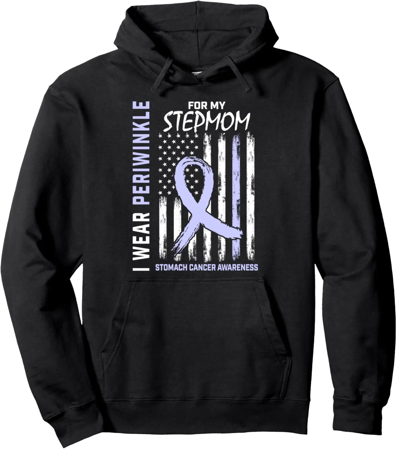 Stomach Cancer Awareness Products Stepmom USA Flag Support Pullover Hoodie - Antoniojo Shop 21B0DK1KL212