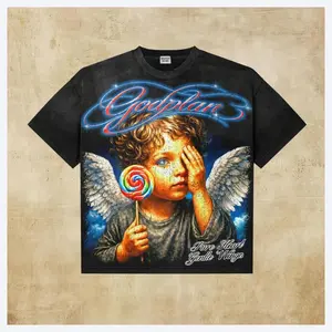 Vintage Cherub Angel Graphic Tee – Aesthetic Cupid Art Streetwear Retro Angel Wings Unisex T-Shirt