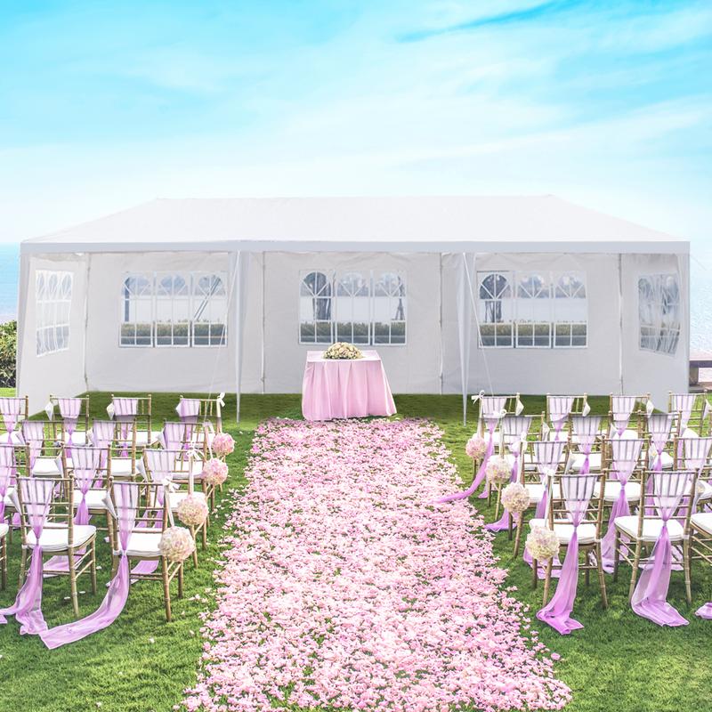 10'x10'/20'/30' Outdoor Canopy Tent, Party Tent with Removable Sidewalls, Event Tents for Parties, Outside Waterproof Wedding Canopy for Birthday, Holiday