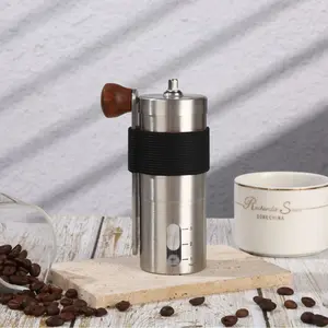Hand-Crank Coffee Grinder Small Stainless Steel Manual Coffee Bean Mill Portable Outdoor Coffee Grinding Machine Coffee Grinding Tool