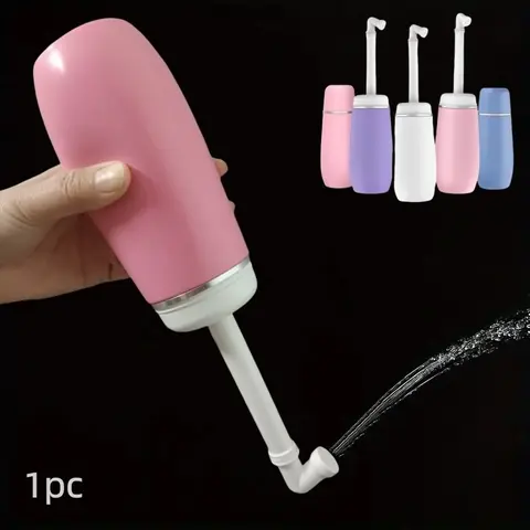 Portable Handheld Travel Bidet, 1 Count Toilet Bidet Butt Sprayer, Leakproof Personal Sprayer with Removable Water Reservoir, Bathroom Handy Tools, Modern Bidet Sprayer, Handheld Bidet Sprayer for Toilet