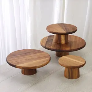 Wooden Cake Stand | Suitable for Various Purposes, Perfect for Serving Desserts, Afternoon Tea, and Displaying Cupcakes and Cakes on the Table